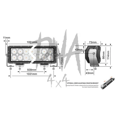 STEDI ST4K 42 Inch 80 LED Double Row Light Bar