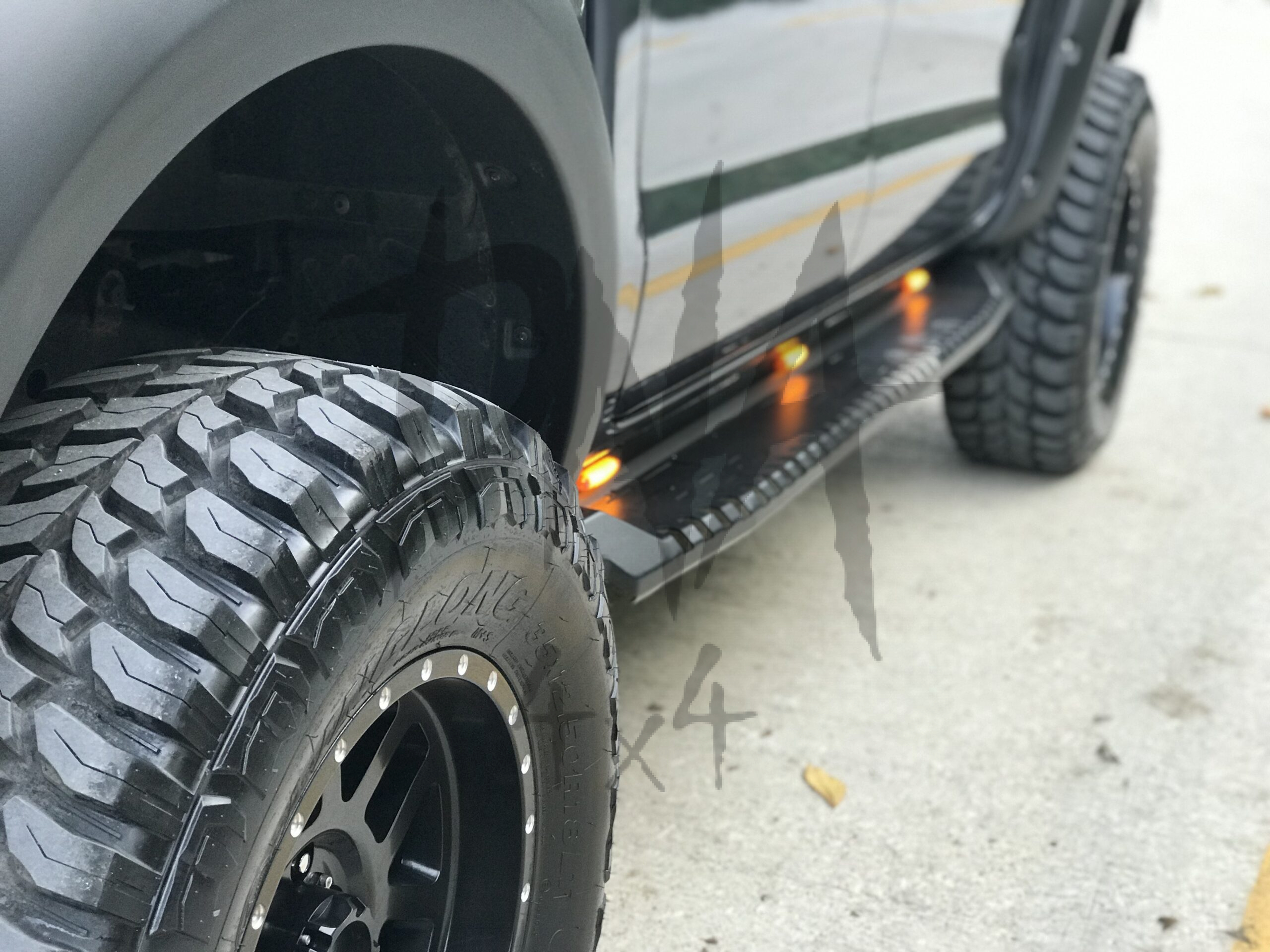 VW Amarok 2017+ Steel Side Steps With LEDs (Black)