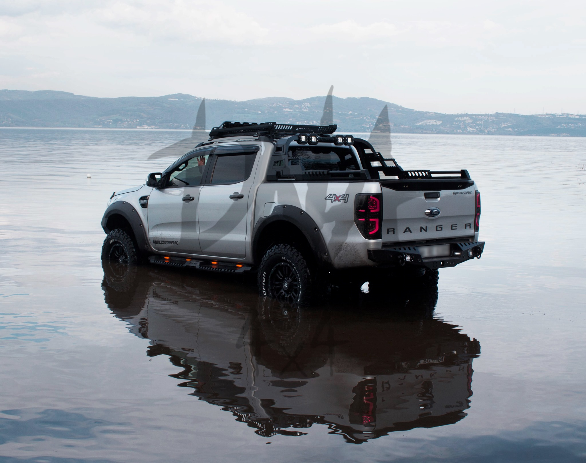 Ford Ranger 2012 +Rear Bumper Matt Black - Image 2