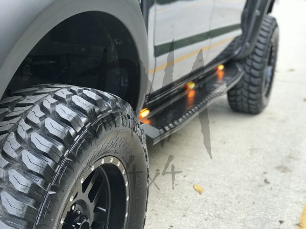 VW Amarok 2017+ Steel Side Steps With LEDs (Black)