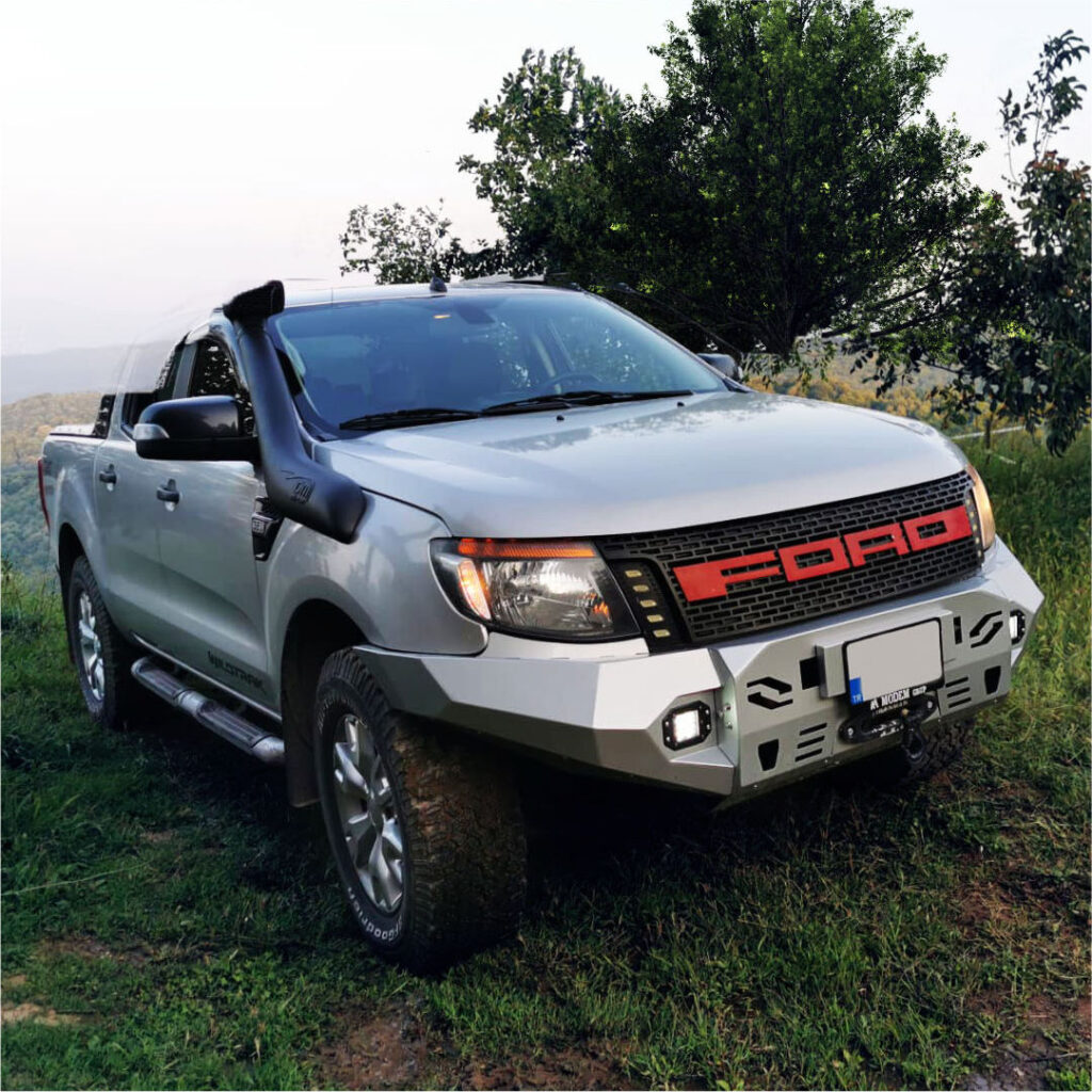 Ford Ranger 2012-2015 Heavy Duty Winch Front Bumper (BLACK) - DNA 4X4