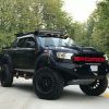 FR-SS-MBS30-L 2 Ford Ranger 2012+ Steel Side Steps (Black) With LEDs