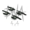 Ford Ranger 2012+ Matt Black Door Handle Inserts
