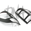 Nissan Navara 2014+ NP300 D23 Tail Light Cover Guard Matte Black