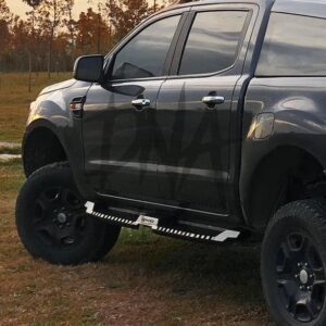 Nissan Navara D40 2010-2015 Steel Side Steps (Matt Black)