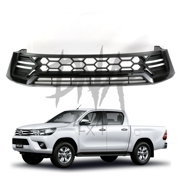 Toyota Hilux 2016-2020 Gloss Black DRL LED Grille