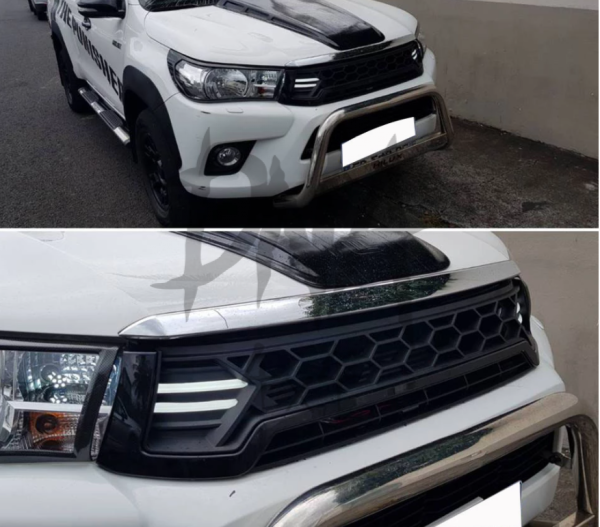 Toyota Hilux 2016-2020 Gloss Black DRL LED Grille