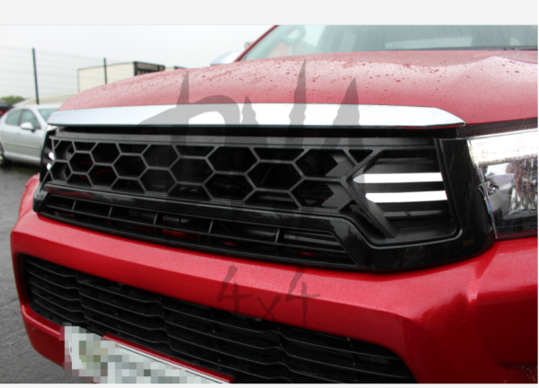 Toyota Hilux 2016-2020 Gloss Black DRL LED Grille