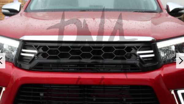 Toyota Hilux 2016-2020 Gloss Black DRL LED Grille