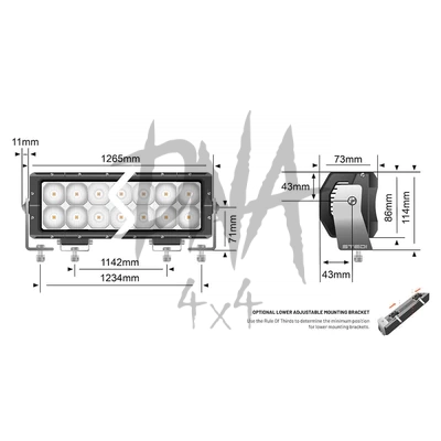 STEDI ST4K 50 Inch 96 LED Double Row Light Bar