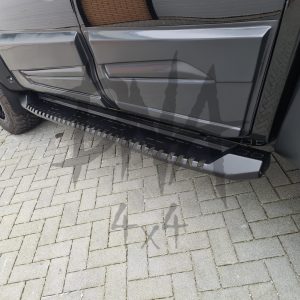 NN3 233 Nissan Navara D40 2010-2015 Steel Side Steps (Matt Black)