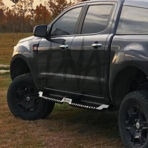 Nissan Navara D40 2010-2015 Steel Side Steps (Matt Black)