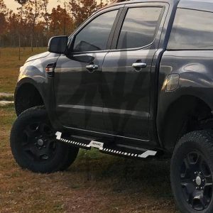 S32 2 Nissan Navara D40 2010-2015 Steel Side Steps (Matt Black)
