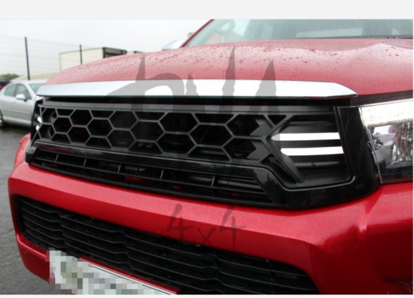 Toyota Hilux 2016-2020 Gloss Black DRL LED Grille