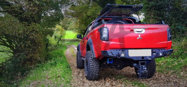 arhrsyj Mitsubishi L200 2015-2019 Rear Bumper Matt Black