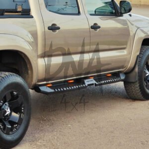 Volkswagen Amarok 2010-2016 Heavy Duty Side Steps (Black) With LEDs