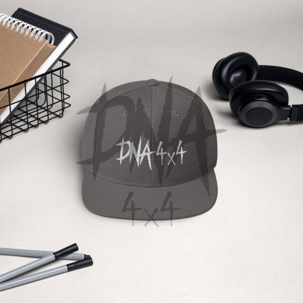 DNA4x4 Snapback Hat White Logo