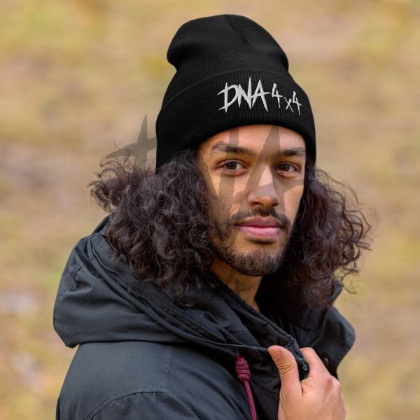 DNA4x4 Cuffed Beanie - white Logo