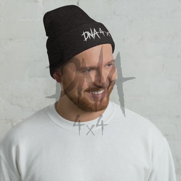 DNA4x4 Cuffed Beanie - white Logo