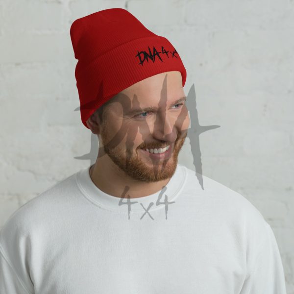 cuffed-beanie-red-front-645e183f95c36.jpg DNA4x4 Cuffed Beanie - Black Logo