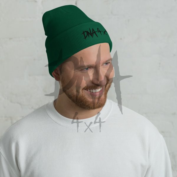 cuffed-beanie-spruce-front-645e183f95c95.jpg DNA4x4 Cuffed Beanie - Black Logo