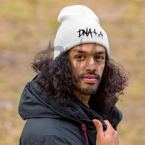 cuffed-beanie-white-front-645e183f95ab2.jpg DNA4x4 Cuffed Beanie - Black Logo