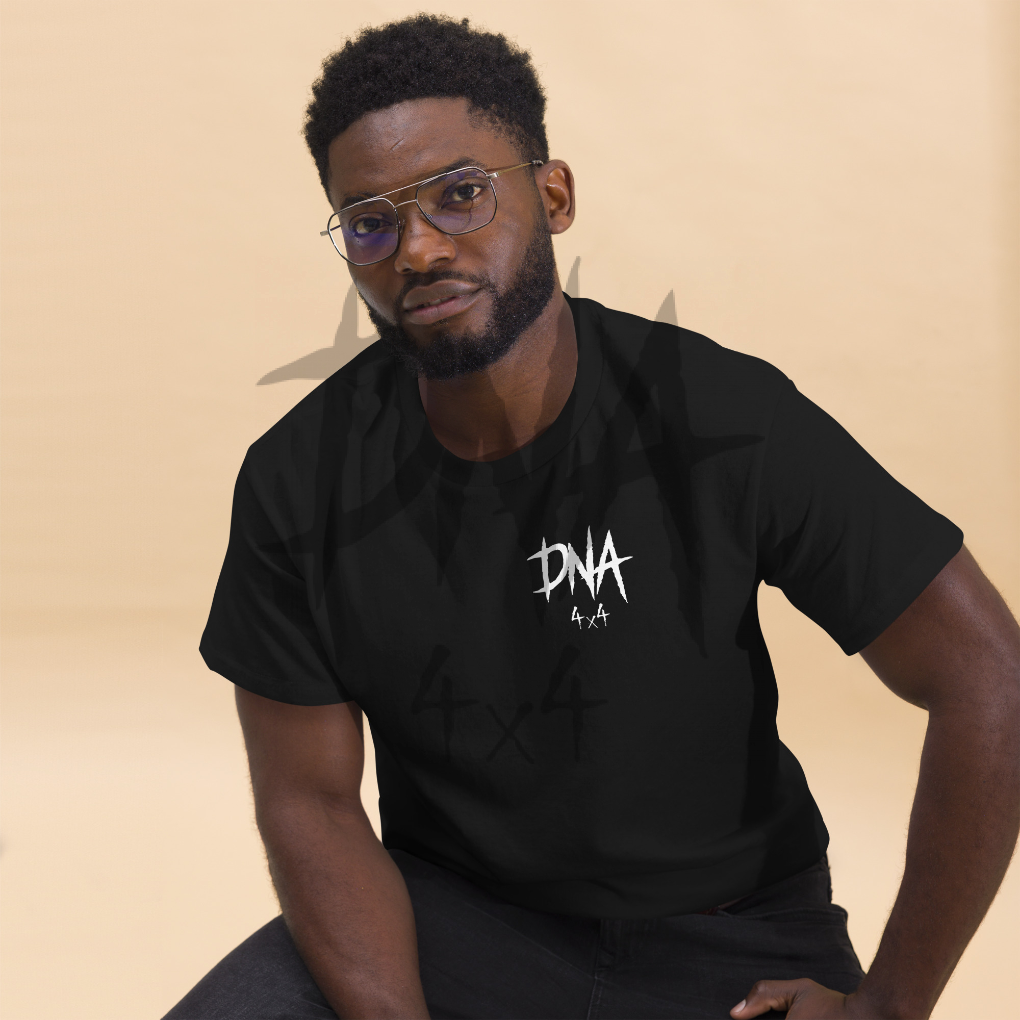DNA4x4 Printed T Shirt – White Logo - Image 3