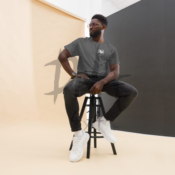 mens-classic-tee-dark-heather-front-645e08eca6142.jpg DNA4x4 Printed T Shirt – White Logo