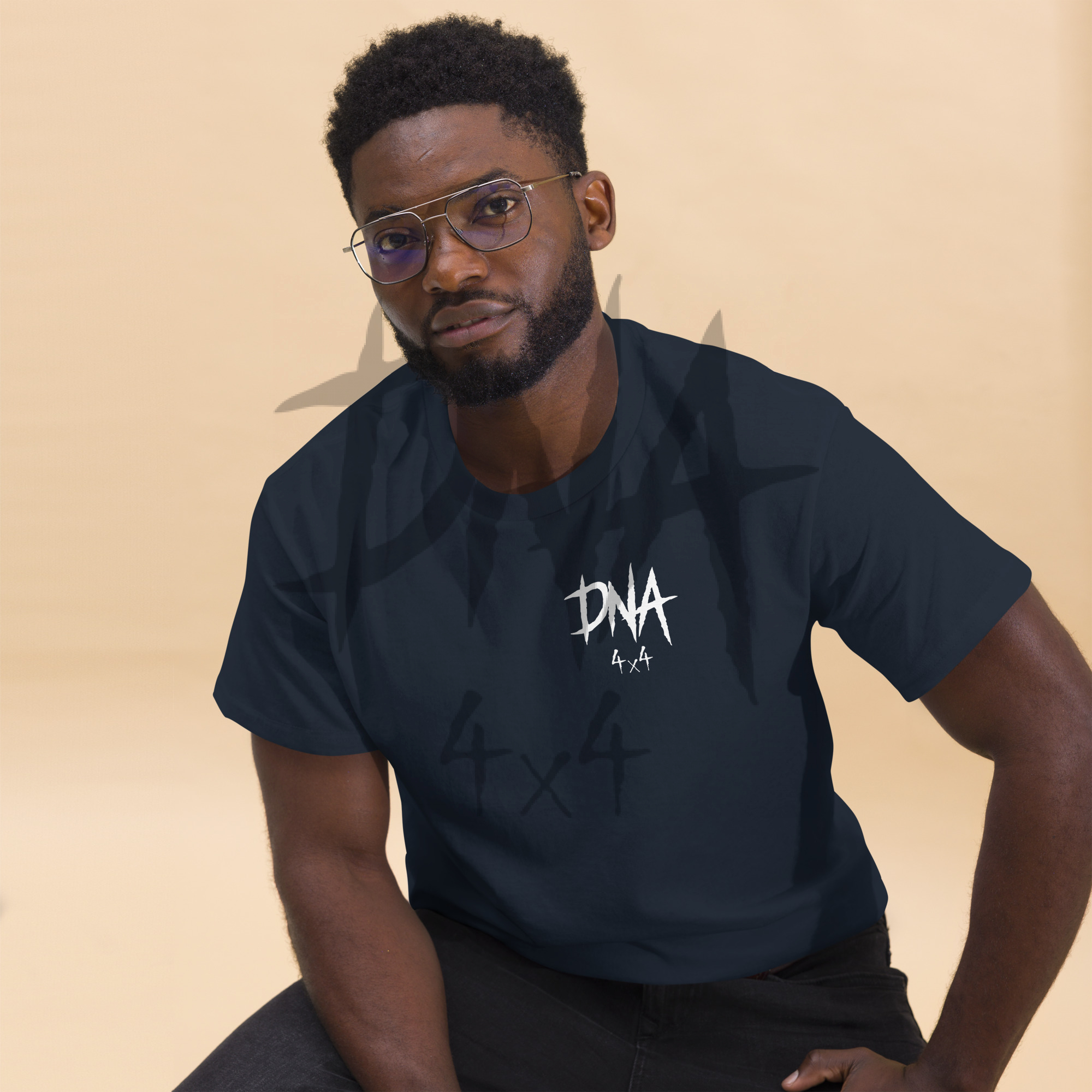 DNA4x4 Printed T Shirt – White Logo - Image 5