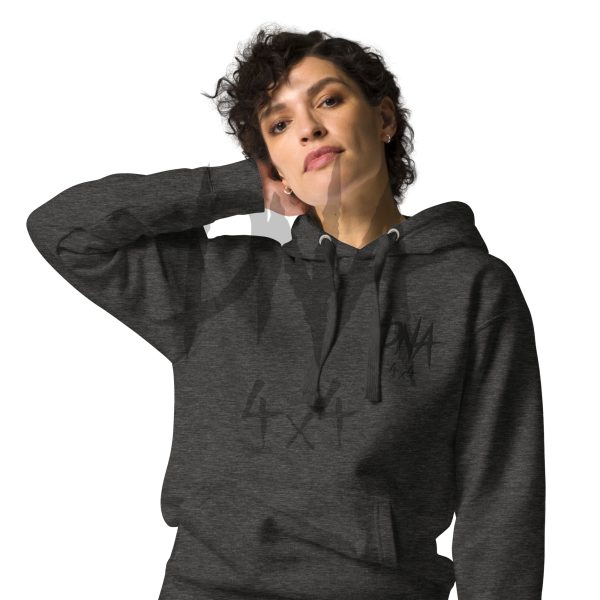 unisex-premium-hoodie-charcoal-heather-zoomed-in-645e0989c880c.jpg DNA4x4 Unisex Hoodie - Black Logo