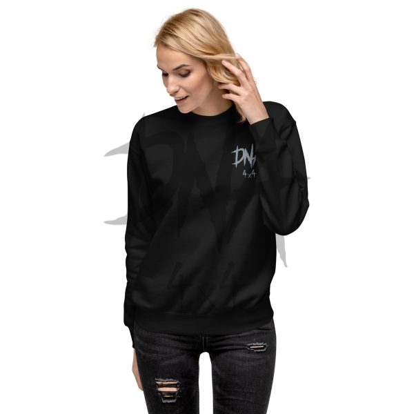 unisex-premium-sweatshirt-black-front-645e10190ef1a.jpg DNA4x4 Embroidered Premium Sweatshirt