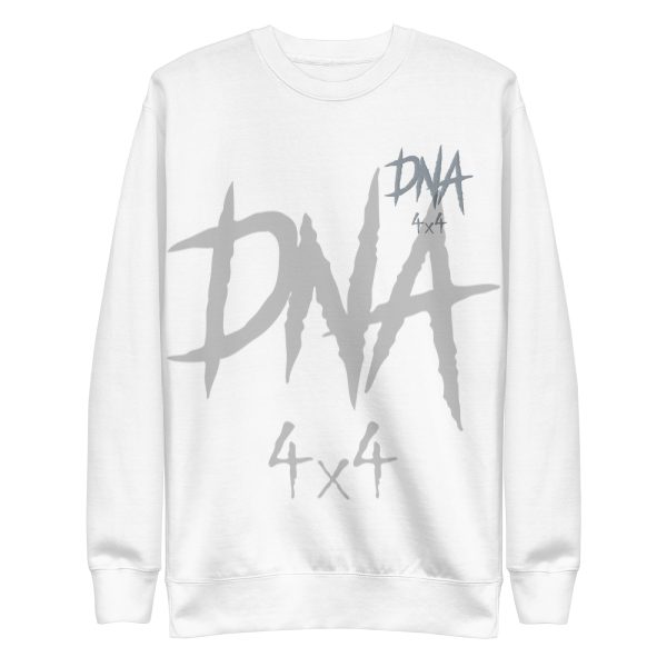 unisex-premium-sweatshirt-white-front-645e10190f940.jpg DNA4x4 Embroidered Premium Sweatshirt