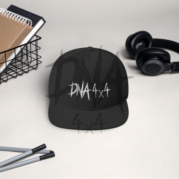 DNA4x4 Snapback Hat White Logo