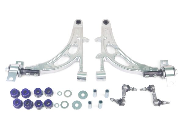 ALOY0020K-2 SUBARU IMPREZA 2000-2008 | IMPREZA WRX GD SEDAN - Alloy Lower Control Arm Assembly - Includes Anti Lift Bushes in Rear Alloy Bracket