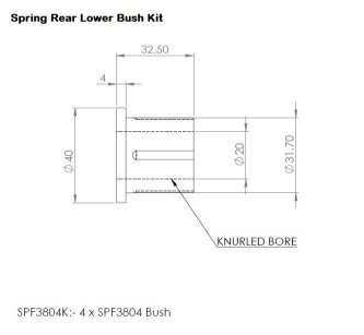 FORD RANGER 2015-2018 | RANGER PXII 4WD - Spring Rear Lower Bush Kit - Image 4