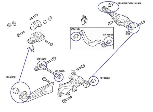VW GOLF 2004-2009 | GOLF MK5 TYP 1K 4MOTION - Control Arm Lower Inner Front Bush Kit - Image 2