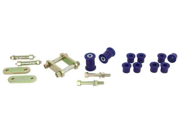 NISSAN NAVARA 2015-ON | NAVARA D23, NP300 SINGLE & KING CAB 4WD (LEAF REAR) - Greasable Shackle and Bushing Kit