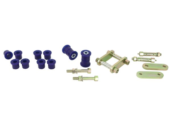 NISSAN NAVARA 2015-ON | NAVARA D23, NP300 SINGLE & KING CAB 4WD (LEAF REAR) - Greasable Shackle and Bushing Kit