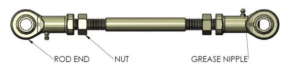 TRC4304_2 NISSAN NAVARA NP300 2015-ON | NAVARA D23, NP300 SINGLE & KING CAB 2WD (LEAF REAR) - Sway Bar Link - Heavy Duty Extended