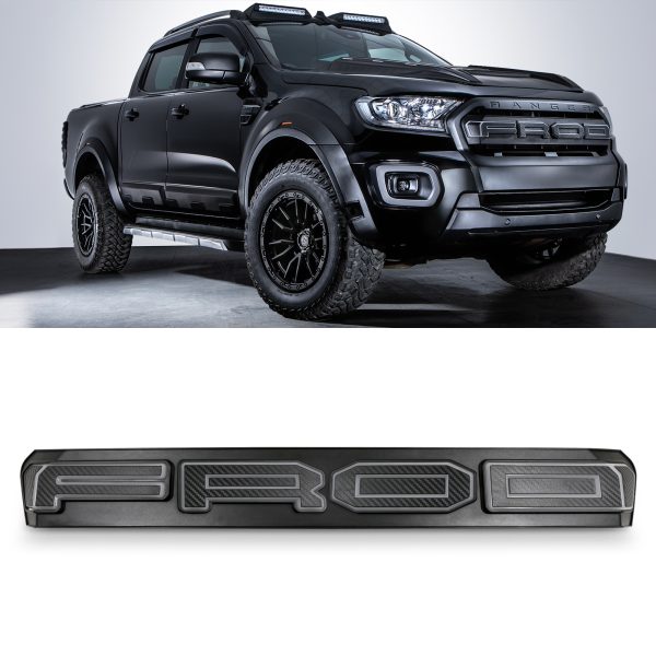 Ford Ranger T8 Wildtrak 18-21 Black Grille White LED Badge