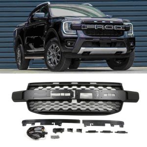 50-50-6-3.jpg Ford Ranger T9 Wildtrak 2023+ Black Grille With White LED Lights