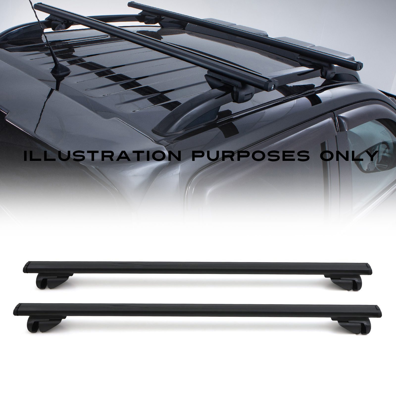 Ford Ranger T9 2023+ Black Cross Bars