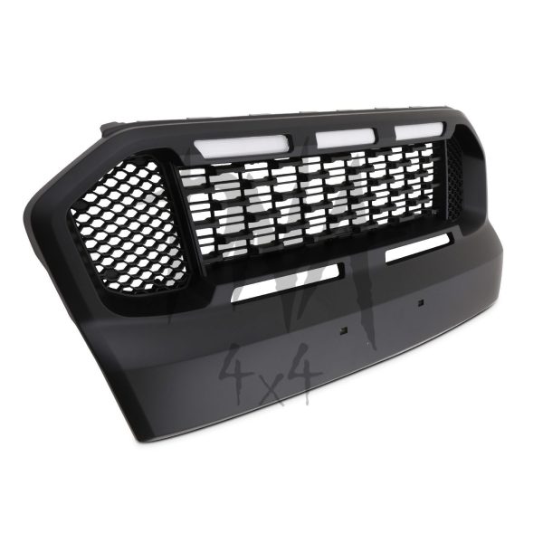 Ford Ranger T7 15-18 Black Grille With LED Lights