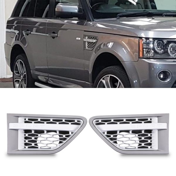 Predator 4x4 Grey & Silver Side Air Vents To Fit Range Rover Sport 10-13