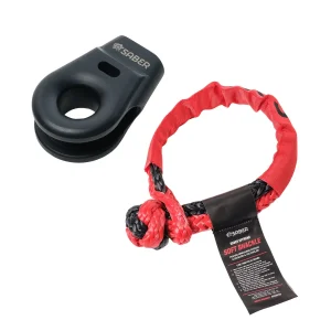 SBR-SWTBLKK1_6061-SWT-Cerakote-Black-9K-Shackle-01-1500px.jpg.webp Saber 6061 Aluminium Spliced Winch Thimble - Cerakote Black & 9K Soft Shackle