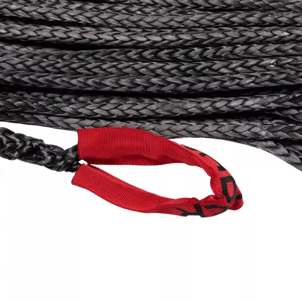 6,000KG Black SaberPro Winch Extension Rope w/Red Sheath Eyes - 20M