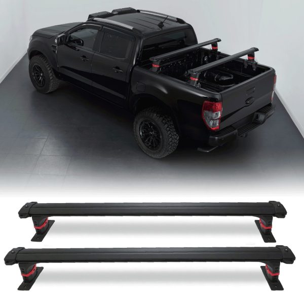 50-50.jpg Ford Ranger T6 T7 T8 12-22 Heavy Duty 200kg Truck Bed Rail Cross Bars