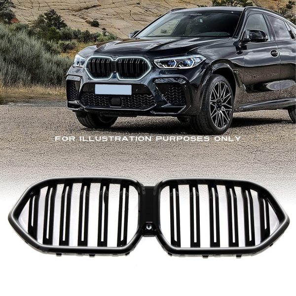 BMW X6 G06 19-23 Gloss Black LED Front Grille