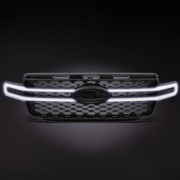 Ford Ranger T9 Wildtrak 2023+ Gloss Black Dynamic LED DRL Grille