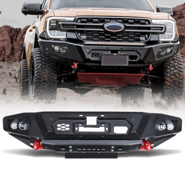 HWFB005-01-50-50.jpg Ford Ranger T9 2023+ 4x4 Style Carbon Steel Front Bumper